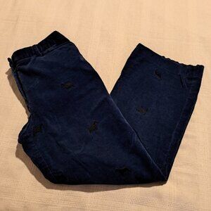 Lilly Pulitzer women's size 2, White Label dark blue corduroy pants havd defect